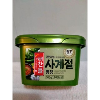 SUNCHANG SSAMJANG ชองจองวอน น้ำจิ้มเกาหลี 500g  ซอส ซัมจังสำหรับเมนู ปิ้ง ย่าง นึ่ง. สีเขียว