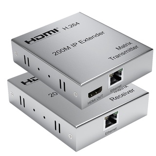 Hdmi 200M IP Extender Matrix Via Rj45 Cat6 สายเคเบิลอีเธอร์เน็ต เป็น 200M รองรับตัวรับส่งสัญญาณหลายตัว เป็นตัวรับส่งสัญญาณ สําหรับ PS4 PC TV Monitor