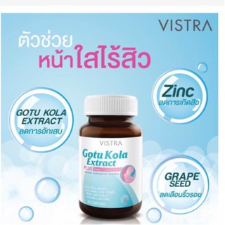 Vistra Gotu Kola Extract+Zinc 30 Capsule