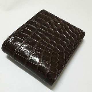 crocodile wallet brown กระเป๋าสตางค์จระเข้