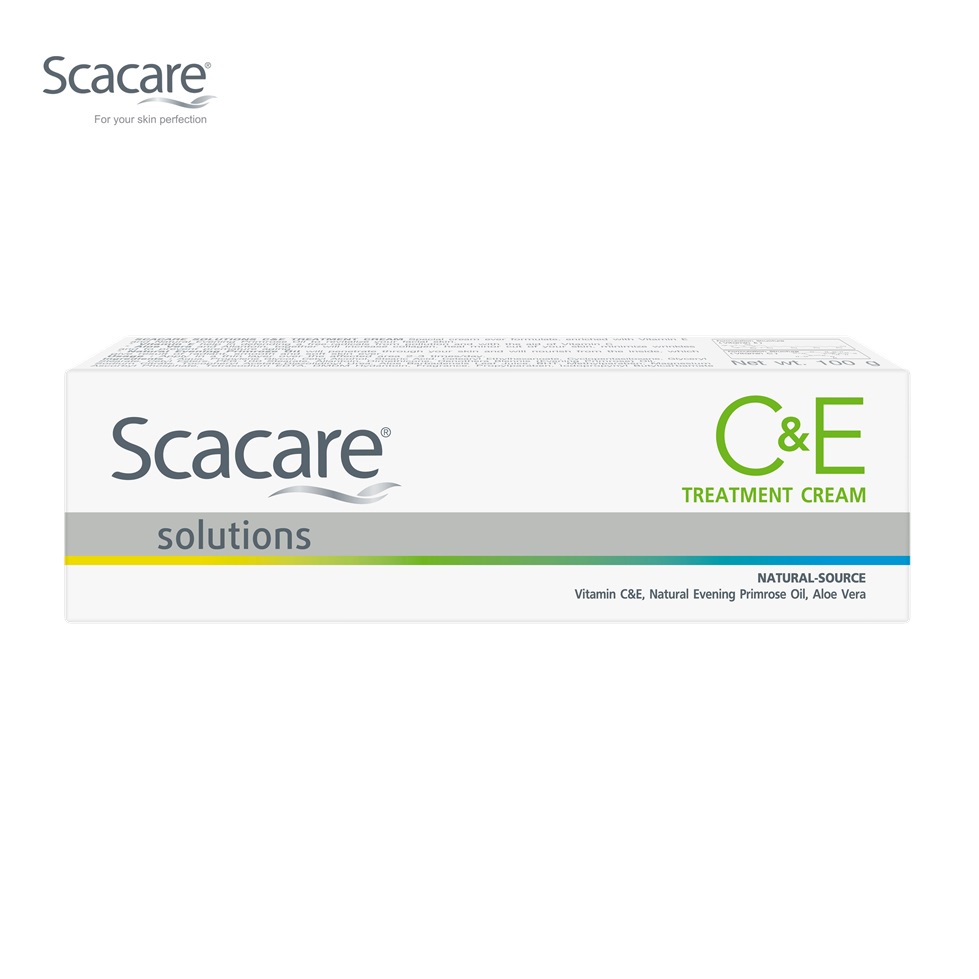 Scacare สกาแคร์ ซีแอนด์อี ทรีทเม้นท์ครีม ครีมบำรุงเข้มข้น ขนาด 100 กรัม 1 หลอด C&E Treatment Cream ลดเลือนริ้วรอย