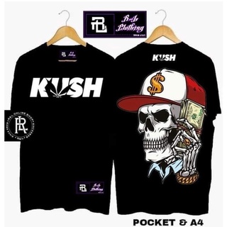 เสื้อแฟชั่นผญ sexy - KUSH V6 กะโหลกศีรษะวินเทจแรงบันดาลใจผ้าฝ้ายขนาดใหญ่ขนาดใหญ่เสื้อยืดหลวมสําหรับ