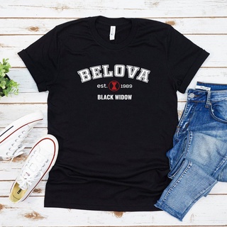 เสื้อยืดผ้าฝ้าย Belova 1989 เสื้อยืดแขนสั้น พิมพ์ลายกราฟฟิค Widow Yelena Belova 1984 สีดํา สไตล์ฮาราจูกุ สําหรับผู้หญิง