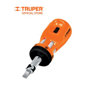 TRUPER 18193 ไขควงด้ามฟรี mini พร้อม ดอกไขควง 12 หัว (DTROM-12)