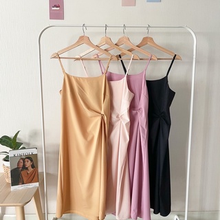 Miki dress เดรส สายเดี่ยว เดรสยาวสายเดี่ยว พร้อมส่ง