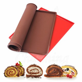 ❉ Silicone Macaron Swiss Roll Cake Baking Mat Pad for Oven Cakes Baking Pastry อุปกรณ์ทำขนม เสื่ออบ