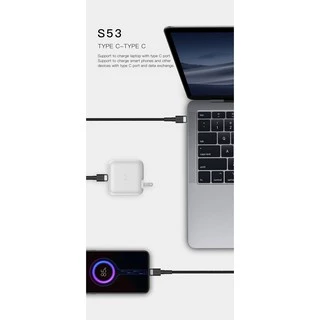 ORSEN by Eloop S53 สายชาร์จเร็ว USB Type-C 3A รองรับถ่ายโอนข้อมูล สายถัก USB C to USB C ความยาว 1 เมตร