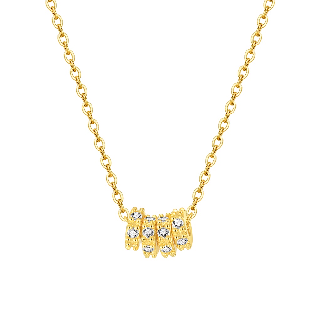 Opk Gdx049 สร้อยคอ สเตนเลส จี้ลูกบาศก์ เพทาย แฟชั่น สไตล์สันทนาการ สําหรับผู้หญิง
