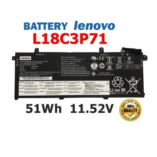 LENOVO แบตเตอรี่ L18C3P71 ของแท้ (สำหรับ ThinkPad T14 GEN 1,GEN 2,T490,P43S 02DL010 L18M3P74) Lenovo Battery เลอโนโว