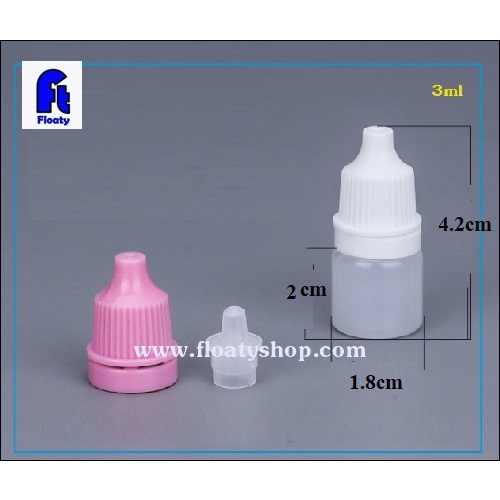 3ml 5ml 10ml สีขาวขุ่น ขวดบีบหยด สำหรับใส่ของเหลว น้ำยา น้ำมัน