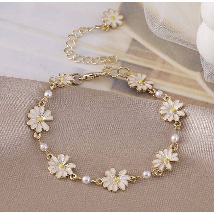 BSM 033 สร้อยคอผู้หญิง PEARL สร้อยคอสร้อยคอสร้อยคอดอกไม้แฟชั่นดอกไม้ PEARL BRACELET 033- KL