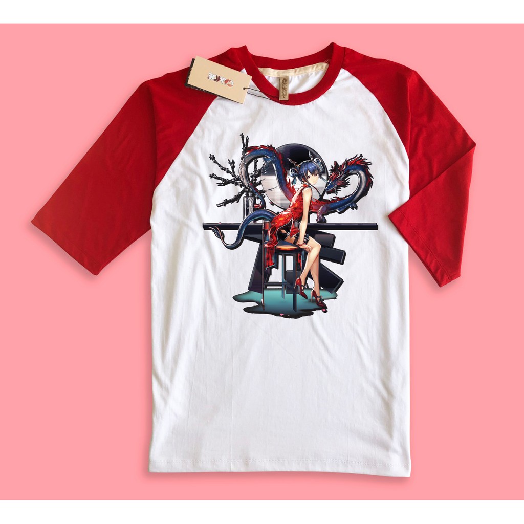 Arknights Chen เสื้อยืด Raglan ตรุษจีนของขวัญอนิเมะ