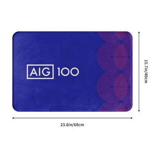 Aig พรมเช็ดเท้า กันลื่น ลายโลโก้ (3) 40*60 ซม. สําหรับบ้าน ทางเข้า สวน ห้องครัว