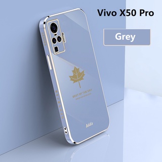 Side pattern Maple เคท Vivo X70 Pro Soft Case Vivo X50 Pro X60 Pro Phone Cover เคสโทรศัพท์