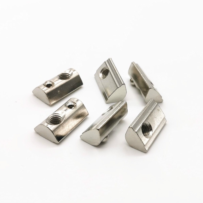 100/50/20pcs ครึ่งรอบความยืดหยุ่น Roll-in T ฤดูใบไม้ผลิถั่ว M3 M4 M5 M6 M8 สําหรับ 2020 3030 4040 45