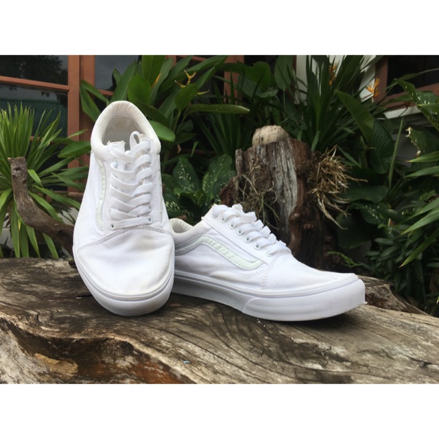 vans old skool สีขาวล้วน
