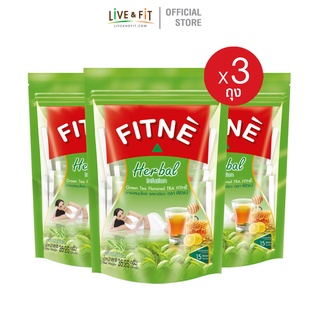 FITNE ฟิตเน่ ยาชงสมุนไพร รสชาเขียว ขนาด 15 ซอง x 3 ถุง - FITNE Herbal Tea Green Tea Flavored 2.35g. x 15 Sachets (3 Packs)