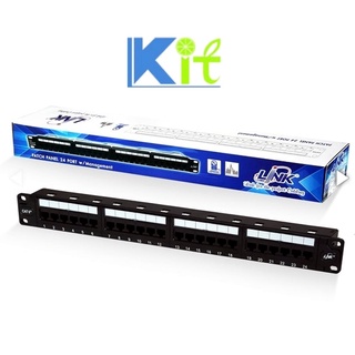 แผงกระจายสายแลน LINK US-3124A CAT 6+ Patch Panel 24 Port (1U) และ  US-3148A CAT 6+ Patch Panel 48 Port (2U)