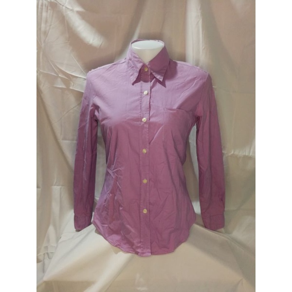 ESPRIT Brand_2nd hand  (BK1) เสื้อเชิ้ตผู้หญิงแขนยาวใส่ทำงาน ผ้าฝ้าย​ 95%+โพลีเอสเตอร์​ ​5%/ แท้มือส