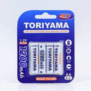 ถ่านชาร์จ TORIYAMA AA 1200mAh (P4) DJth