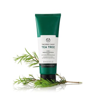 The Body Shop TEA TREE 3-IN-1 WASH SCRUB MASK ที ทรี 3 อิน 1 วอช สครับ มากส์ 125 มล.