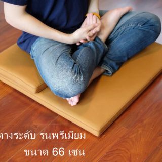 อาสนะ เบาะนั่งสมาธิต่างระดับ รุ่นพรีเมียม ขนาด 66*66 เซน หุ้มผ้า 2 ชั้น ติดกุ้นรอบด้าน (ถอดซักได้)