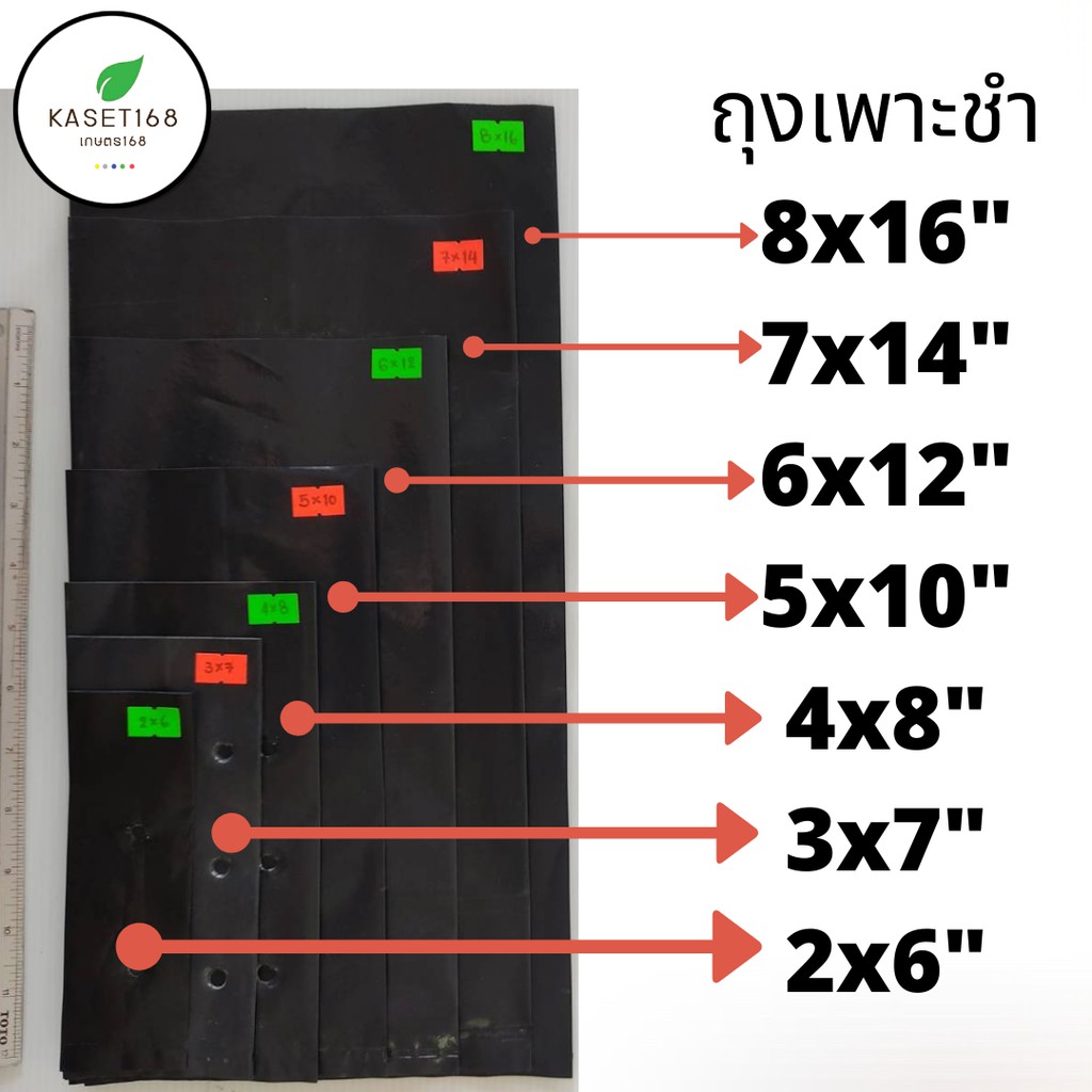 ถุงเพาะชำ สีดำ สำหรับเพาะต้นไม้ 1 กิโลกรัม
