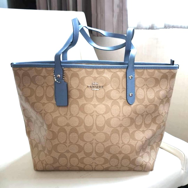 🎊พร้อมส่ง🎊  Coach CITY ZIP TOTE IN SIGNATURE (COACH F58292)