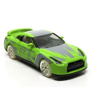 Majorette Nissan GT-R R35 - GITD - Green Color /Wheels 8SWC /scale 1/61 (3 inches) no Package