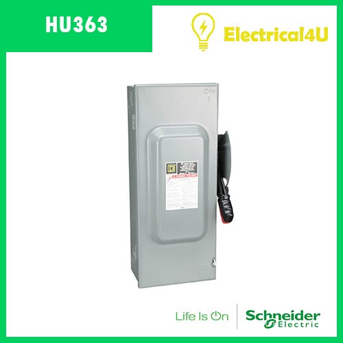 Schneider Electric HU363 เซฟตี้ สวิตซ์ แบบไม่มีฟิวส์ใช้เป็นสะพานไฟ สำหรับใช้ภายในอาคาร 100A 3เฟส 600