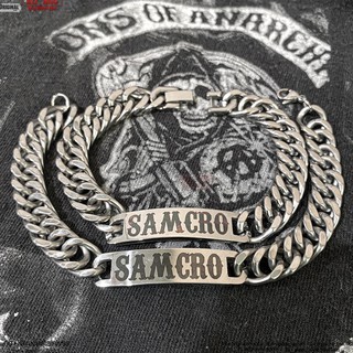 สร้อยข้อมือ SAMCRO samcro รุ่น2 sons of anarchy (ล็อค2แบบ) 10มิล สแตนเลสแท้100% bracelet stainless 316l allacc