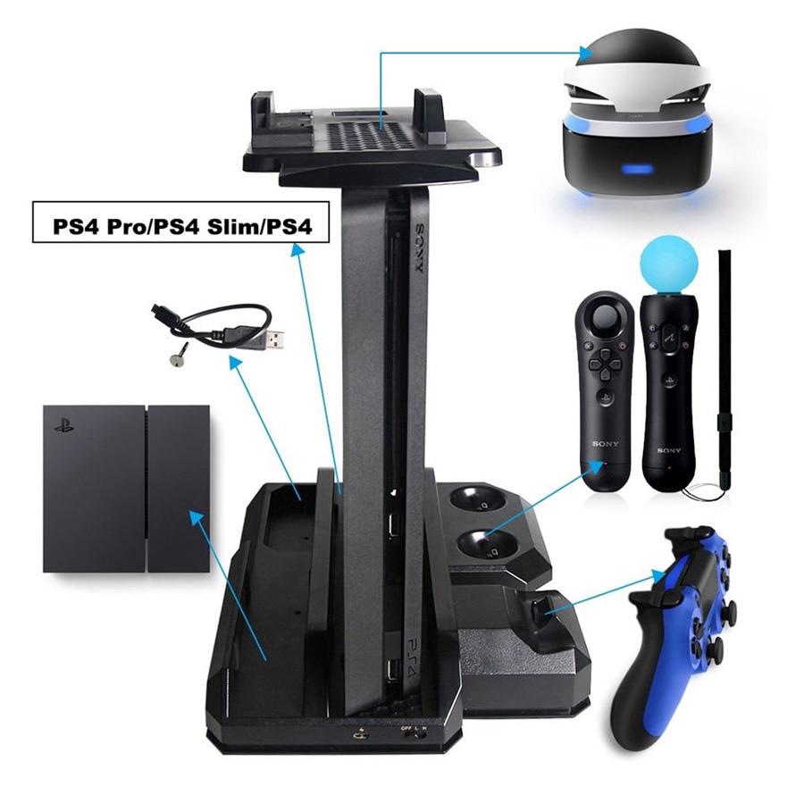 DOBE Multifunctional Vertical Console Cooling Stand For PS4 Pro Slim PS Move PS4 Controller Charger VR Showcase Holder