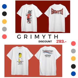 เสื้อยืดโอเวอร์ไซส์ 35% GRIMYTH เสื้อยืดสกรีนลาย คละรุ่น คละ SIZES-3XL