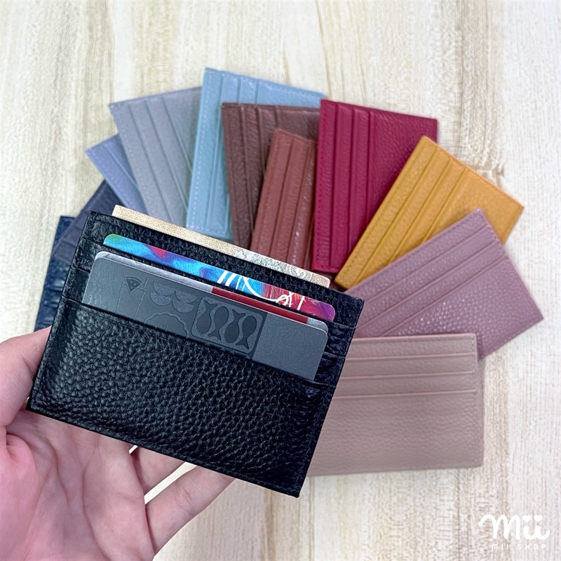 *หนังแท้* กระเป๋าใส่บัตร Card Holder กระเป๋าสตางค์ ใส่การ์ด