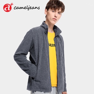 Cameljeans เสื้อแจ็กเก็ตกันหนาว ผ้าฟลีซ สําหรับผู้ชาย