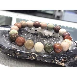 Imperial jasper 10 mm  กำไลหินธรรมชาติ 100%
