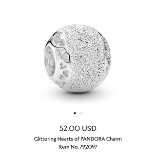 New Pandora Glittering Hearts Charm แท้ 💯%