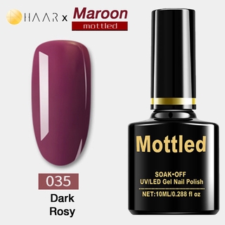 ยาทาเล็บ เจล Gel Nail Polish HAAR x Mottled Maroon Tone โทน มารูน สี ชมพู น้ำตาล นู้ด เข้ม Dark Rosy Brown จัดจำหน่าย...