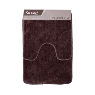 พรมชุดห้องน้ำ Velvety KASSA HOME รุ่น BC066-CF (ชุด 2 ชิ้น) สีกาแฟ พรมเช็ดเท้า Carpet Bathroom Set Velvety KASSA HOME BC