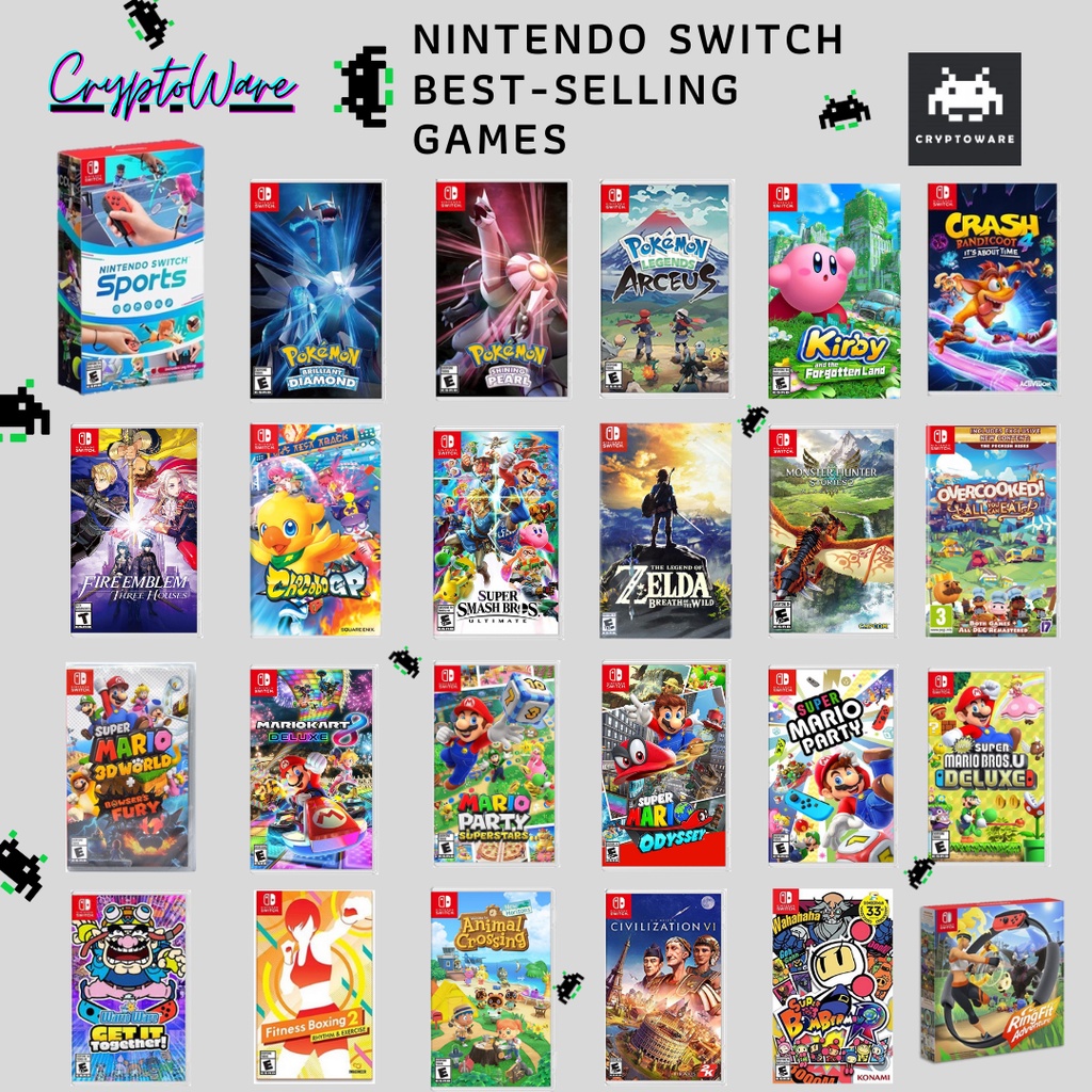 Nintendo Switch Best-Selling Games เกม mario wario ware luigi party ...