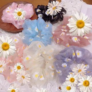 สุภาพสตรีใสชีฟองยาง Hairband เดซี่ Hairband อุปกรณ์ผมผมหางม้ากิ๊บ B1
