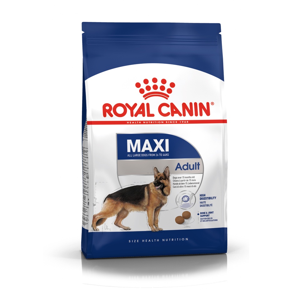 Royal Canin Maxi Adult 15 Kg.ช่วยเสริมสร้างกระดูก บำรุงขน สุนัขโตพันธุ์ใหญ่ Exp.01/2027