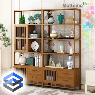 MOTTOMO Chinese Style Storage Retro Bookcase ตู้หนังสือ