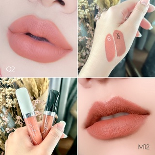 SET GLOSS MYCA Q2+M12 (เซ็ตคู่ 2 ชิ้น) กลอสเนื้อแมท เนื้อสัมผัสนุ่ม เนียนละเอียด เกลี่ยง่าย กันน้ำ ติดทนนาน ไม่ติดแมส