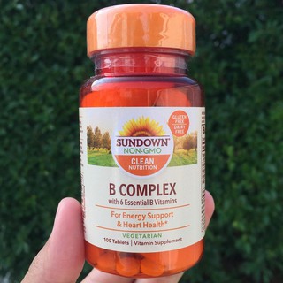 วิตามินบีรวม B-Complex 100 Tablets (Sundown Naturals) ให้พลังงาน