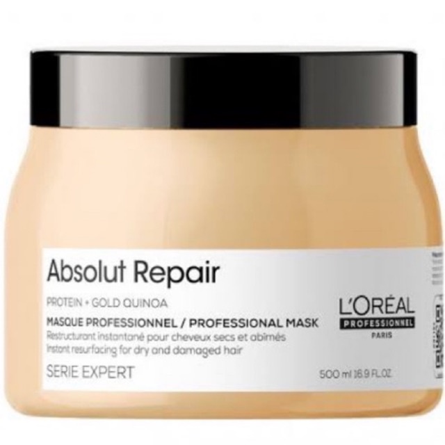 Loreal Serie Expert Gold Quinoa + Protein Absolut Repair Mask 500ml ลอริอัล มาส์ก