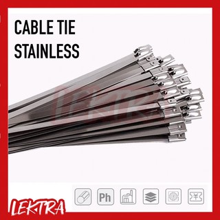 เคเบิ้ลไทร์ สายรัด สแตนเลส Cable Tie Stainless กว้าง 4.6 mm ยาว 6,8,10,12,14 นิ้ว 50 เส้น