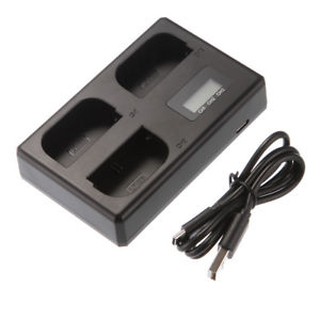 Triple Charger LCD USB Charger for three batteries NP-FW50 DC5V 850mA