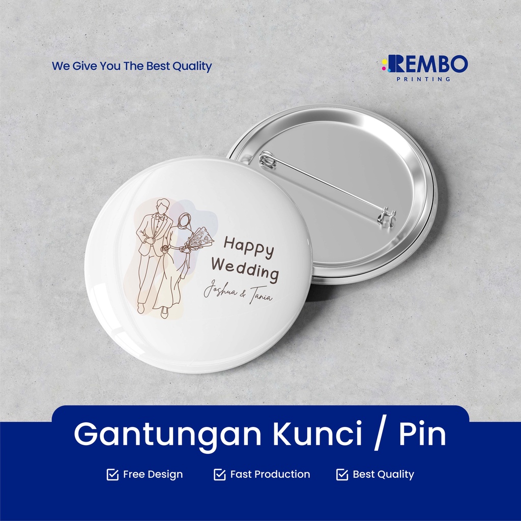GUNGAN CUSTOM PIN / CUSTOM KEYCHAIN / KEYCHAIN PIN / CUSTOM KEYCHAIN SOUVENIR สําหรับ WEDDING, BIRTH