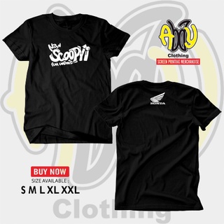 ใหม่ เสื้อยืดแขนสั้น ผ้าฝ้าย พิมพ์ลาย SCOOPY 30s สีดํา ไซซ์ S M L XL XXLสามารถปรับแต่งได้